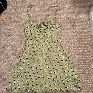 Green floral urban outfitters dress